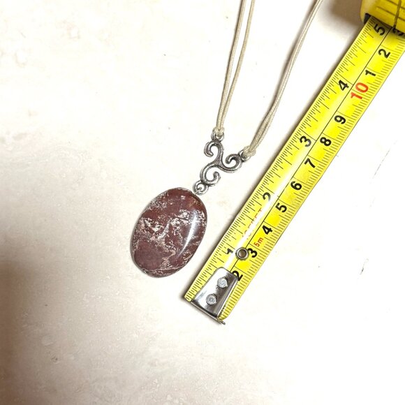 2/$20, Natural Earthy Brecciated Jasper Necklace, Genuine Gemstone Cord Necklace - Picture 9 of 12